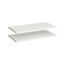 Auslauf ❤️ Steens Furniture A/S Tromsö 2er Set Einlegeböden (2-türiger Garderobenschrank) Weiß ✔️