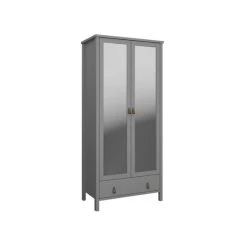 Schlussverkauf ❤️ Steens Furniture A/S Tromsö Garderobenschrank Mit 2 Spiegeltüren Grau / Braun 😍