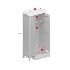 Schlussverkauf ❤️ Steens Furniture A/S Tromsö Garderobenschrank Mit 2 Spiegeltüren Grau / Braun 😍 -Steens Furniture A/S Verkäufe unnamed file 1057