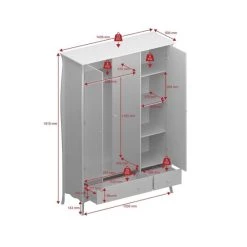Bester Verkauf 👏 Steens Furniture A/S Steens Baroque Kleiderschrank 3-türig Mit Schubladen 👍 -Steens Furniture A/S Verkäufe unnamed file 114