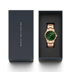 Brandneu 🎉 Daniel Wellington Iconic Link Emerald 36 Rosegold Green 👏 -Steens Furniture A/S Verkäufe unnamed file 1282