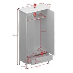 Bestes Angebot 😀 Steens Furniture A/S Steens Baroque Kleiderschrank 2-türig Mit Schublade ❤️ -Steens Furniture A/S Verkäufe unnamed file 129