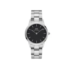 Brandneu 🌟 Daniel Wellington Iconic Link 32 Silver Black ✔️