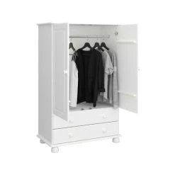 Besorgen 🔔 Steens Furniture A/S Steens - Richmond Kleiderschrank 2 Türen Und 2 Schubladen - Material: MDF - Verarbeitung: Weiss - H X B X T - 137 X 88 X 47 Cm; 3022220050000F 🎁 -Steens Furniture A/S Verkäufe unnamed file 146