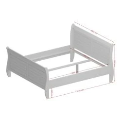 Aktion 🔥 Steens Furniture A/S Steens - Monaco Bett 180 X 200 Cm - Material: Kiefer - Verarbeitung: Weiss Lasiert- H X B X T - 100 X 185 X 214 Cm ⌛ -Steens Furniture A/S Verkäufe unnamed file 180