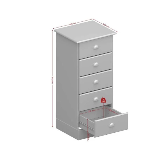 Beste Bewertungen von 💯 Steens Furniture A/S Steens Nola Kommode Mit 5 Schubladen, Weiß ⭐ 7 Beste Bewertungen von 💯 Steens Furniture A/S Steens Nola Kommode Mit 5 Schubladen, Weiß ⭐ – Bild 5