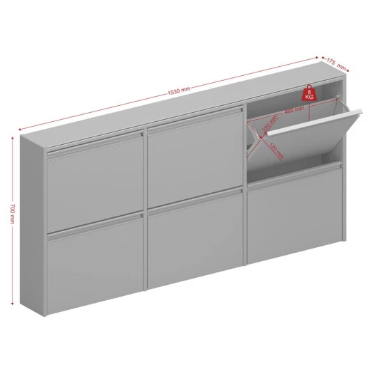 Bestpreis 🥰 Steens Furniture A/S Skyline Schuhschrank Mit 6 Klappen Weiss 👍 9 Bestpreis 🥰 Steens Furniture A/S Skyline Schuhschrank Mit 6 Klappen Weiss 👍 – Bild 7