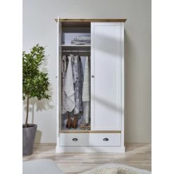 Blitzangebot ⭐ Steens Furniture A/S Sandringham Kleiderschrank 2 Türen 1 Schublade Weiß 👍 -Steens Furniture A/S Verkäufe unnamed file 334