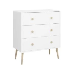Neu 🔔 Steens Furniture A/S Steens - GAIA Kommode Mit 3 Schubladen - Material: MDF - Verarbeitung: Weiss- H X B X T - 92,4 X 81,1 X 39,6 Cm ⌛