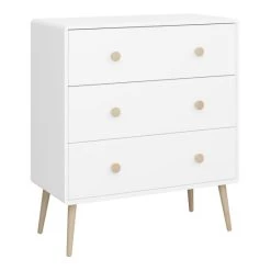 Neu 🔔 Steens Furniture A/S Steens - GAIA Kommode Mit 3 Schubladen - Material: MDF - Verarbeitung: Weiss- H X B X T - 92,4 X 81,1 X 39,6 Cm ⌛ -Steens Furniture A/S Verkäufe unnamed file 357