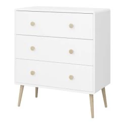 Neu 🔔 Steens Furniture A/S Steens - GAIA Kommode Mit 3 Schubladen - Material: MDF - Verarbeitung: Weiss- H X B X T - 92,4 X 81,1 X 39,6 Cm ⌛ -Steens Furniture A/S Verkäufe unnamed file 359
