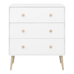 Neu 🔔 Steens Furniture A/S Steens - GAIA Kommode Mit 3 Schubladen - Material: MDF - Verarbeitung: Weiss- H X B X T - 92,4 X 81,1 X 39,6 Cm ⌛ -Steens Furniture A/S Verkäufe unnamed file 360