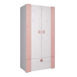 Top 10 🥰 Steens Furniture A/S Kiefer Massiv 2-türig Kleiderschrank Schrank Kinderzimmer Holz Weiß Rosa Steens 💯