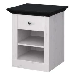 Brandneu 😍 Steens Furniture A/S Steens - Monaco Nachtkonsole 1 Schublade, 1 Boden - Material: Kiefer - Verarbeitung: White-Wash/kolonial Gebeizt ✨ -Steens Furniture A/S Verkäufe unnamed file 375