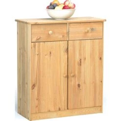 Budget 🛒 Steens Furniture A/S Steens - Mario Sideboard 2-türig, 2 Schubladen - Material: Kiefer - Verarbeitung: Gelaugt-Geölt - H X B X T - 89 X 78 X 35 Cm 😉