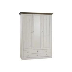 Schlussverkauf 💯 Steens Furniture A/S Steens - Monaco Kleiderschrank 2+1 Türen, 2+2 Schubladen - Material: Kiefer - Verarbeitung: White-Wash/kolonial Gebeizt 😀 -Steens Furniture A/S Verkäufe unnamed file 389