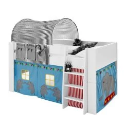 Auslauf ✨ Steens Furniture A/S Steens 2909540956000 For Kids Gardinen-Set "Zirkus" ; Maße (HxBxT): 75 Cm / 190 Cm / 92 Cm ; Farbe: Blau/Rot/Grau/Weiß 🔥