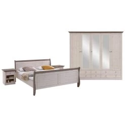 Großhandel 💯 Steens Furniture A/S Steens - Monaco Kleiderschrank 2+3 Glastüren, 4+2 Schubladen - Material: Kiefer - Verarbeitung: White-Wash/Stone 🎁 -Steens Furniture A/S Verkäufe unnamed file 421