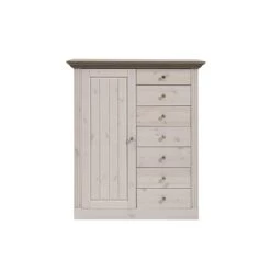 Bester Verkauf 🎉 Steens Furniture A/S Steens - Monaco Hochkommode 7 Schubladen, 1 Tür - Material: Kiefer - Verarbeitung: White-Wash/Stone 🛒 -Steens Furniture A/S Verkäufe unnamed file 428