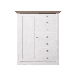 Bester Verkauf 🎉 Steens Furniture A/S Steens - Monaco Hochkommode 7 Schubladen, 1 Tür - Material: Kiefer - Verarbeitung: White-Wash/Stone 🛒 -Steens Furniture A/S Verkäufe unnamed file 431