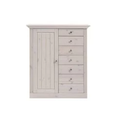 Bester Verkauf 🎉 Steens Furniture A/S Steens - Monaco Hochkommode 7 Schubladen, 1 Tür - Material: Kiefer - Verarbeitung: White-Wash/Stone 🛒 -Steens Furniture A/S Verkäufe unnamed file 434