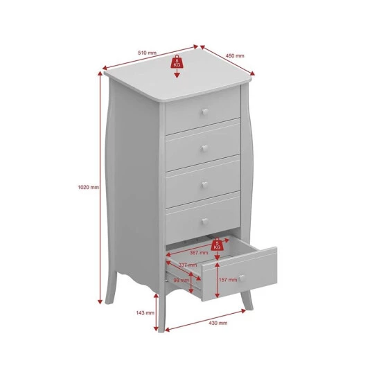 Rabatt ⌛ Steens Furniture A/S Steens Baroque Kommode Mit 5 Schubladen 😉 6 Rabatt ⌛ Steens Furniture A/S Steens Baroque Kommode Mit 5 Schubladen 😉 – Bild 4