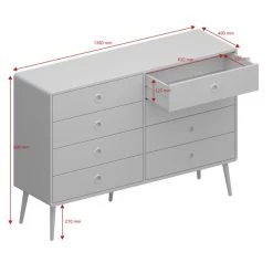 Großhandel ⌛ Steens Furniture A/S Steens 3600190050000F Soft Line Kommode Mit 2 X 4 Große Schubladen ; Farbe: Weiß/Braun ; Maße: Höhe: 89 Cm, Breite: 135 Cm, Tiefe: 40 Cm ⭐ -Steens Furniture A/S Verkäufe unnamed file 55