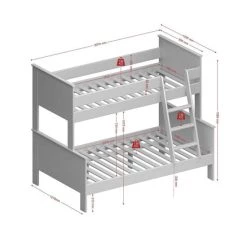 Beste Bewertungen von 😍 Steens Furniture A/S Steens - ALBA Familienbett- Material: MDF - Verarbeitung: Weiss- H X B X T - 158 X 208 X 129 Cm 🧨 -Steens Furniture A/S Verkäufe unnamed file 674