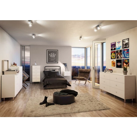 Bestpreis 😍 Steens Furniture A/S Steens - Maga Kommode Mit 4 Schubladen- Material: MDF - Verarbeitung: Weiss- H X B X T - 111 X 80 X 40 Cm ✨ 11 Bestpreis 😍 Steens Furniture A/S Steens - Maga Kommode Mit 4 Schubladen- Material: MDF - Verarbeitung: Weiss- H X B X T - 111 X 80 X 40 Cm ✨ – Bild 9