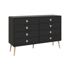 Großhandel 😍 Steens Furniture A/S Soft Line Kommode 8 Schubladen Schwarz 🎉