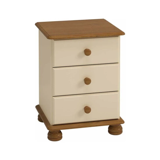 Coupon 🧨 Steens Furniture A/S Steens - Richmond Nachttisch 3 Schubladen - Material: MDF/Kiefer - Verarbeitung: Creme/Gebeizt-Lackert - H X B X T - 58 X 44 X 38 Cm; 3022030246000F ⭐ 5 Coupon 🧨 Steens Furniture A/S Steens - Richmond Nachttisch 3 Schubladen - Material: MDF/Kiefer - Verarbeitung: Creme/Gebeizt-Lackert - H X B X T - 58 X 44 X 38 Cm; 3022030246000F ⭐ – Bild 3