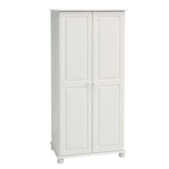 Bestpreis 🤩 Steens Furniture A/S Steens - Richmond Kleiderschrank 2 Türen - Material: MDF - Verarbeitung: Weiss - H X B X T - 185,1 X 88,2 X 57 Cm 👏