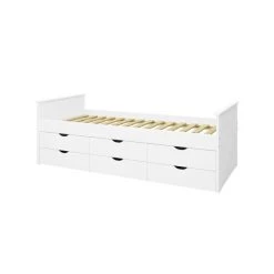 Brandneu ✔️ Steens Furniture A/S Steens - ALBA Bett Mit 6 Schubladen - Material: MDF - Verarbeitung: Weiss- H X B X T - 72 X 208 X 99 Cm 🛒 -Steens Furniture A/S Verkäufe unnamed file 856
