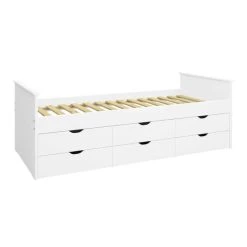 Brandneu ✔️ Steens Furniture A/S Steens - ALBA Bett Mit 6 Schubladen - Material: MDF - Verarbeitung: Weiss- H X B X T - 72 X 208 X 99 Cm 🛒 -Steens Furniture A/S Verkäufe unnamed file 864