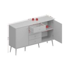 Am billigsten ⌛ Steens Furniture A/S Soft Line Sideboard Mit 2 Türen 4 Schubladen Weiss 👏 -Steens Furniture A/S Verkäufe unnamed file 868