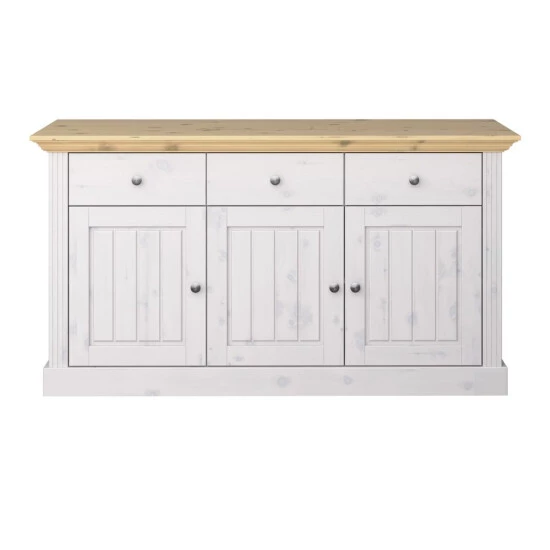 Budget 💯 Steens Furniture A/S Sideboard - Monaco 025/288, 3 Schubladen Und 3 Türen, Kiefer Massiv, Weiss/Gelaugt; 3170250288001F 😉 5 Budget 💯 Steens Furniture A/S Sideboard - Monaco 025/288, 3 Schubladen Und 3 Türen, Kiefer Massiv, Weiss/Gelaugt; 3170250288001F 😉 – Bild 3