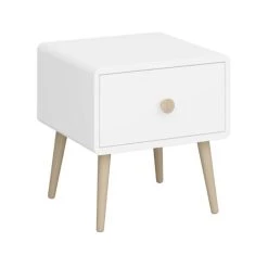 Top 10 ✨ Steens Furniture A/S Steens - GAIA Nachtkonsole Mit 1 Schublade - Material: MDF - Verarbeitung: Weiss- H X B X T - 44,3 X 41,4 X 39,6 Cm 😍