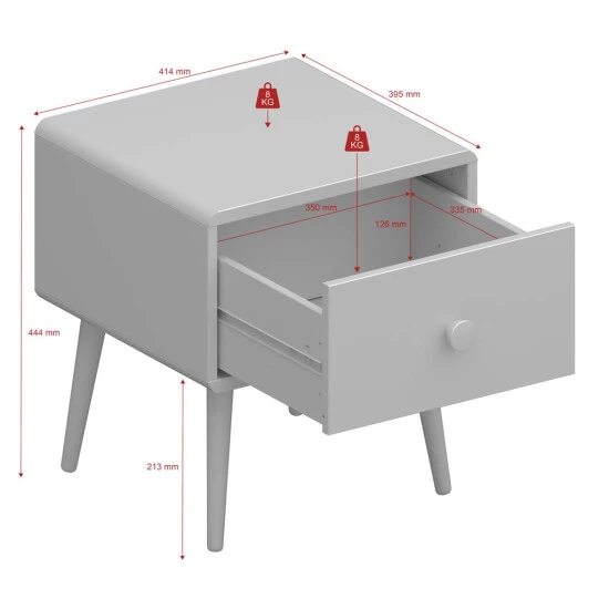 Top 10 ✨ Steens Furniture A/S Steens - GAIA Nachtkonsole Mit 1 Schublade - Material: MDF - Verarbeitung: Weiss- H X B X T - 44,3 X 41,4 X 39,6 Cm 😍 13 Top 10 ✨ Steens Furniture A/S Steens - GAIA Nachtkonsole Mit 1 Schublade - Material: MDF - Verarbeitung: Weiss- H X B X T - 44,3 X 41,4 X 39,6 Cm 😍 – Bild 11