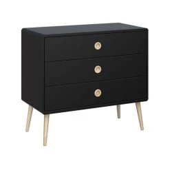 Bestpreis 🎁 Steens Furniture A/S Soft Line Kommode Mit 3 Schubladen Schwarz 😀